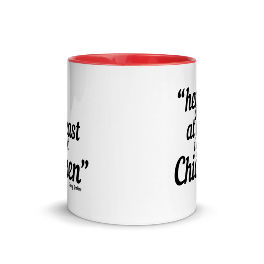 Hey, at least I got chicken -Leroy Jenkins, Wow Mug with Color Inside - Image 5