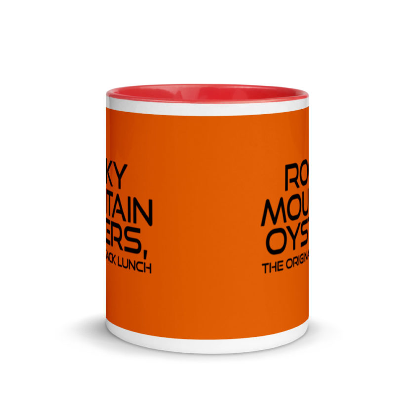 Rocky Mountain Oysters, the original sack lunch.  Mug with Color Inside - Image 6