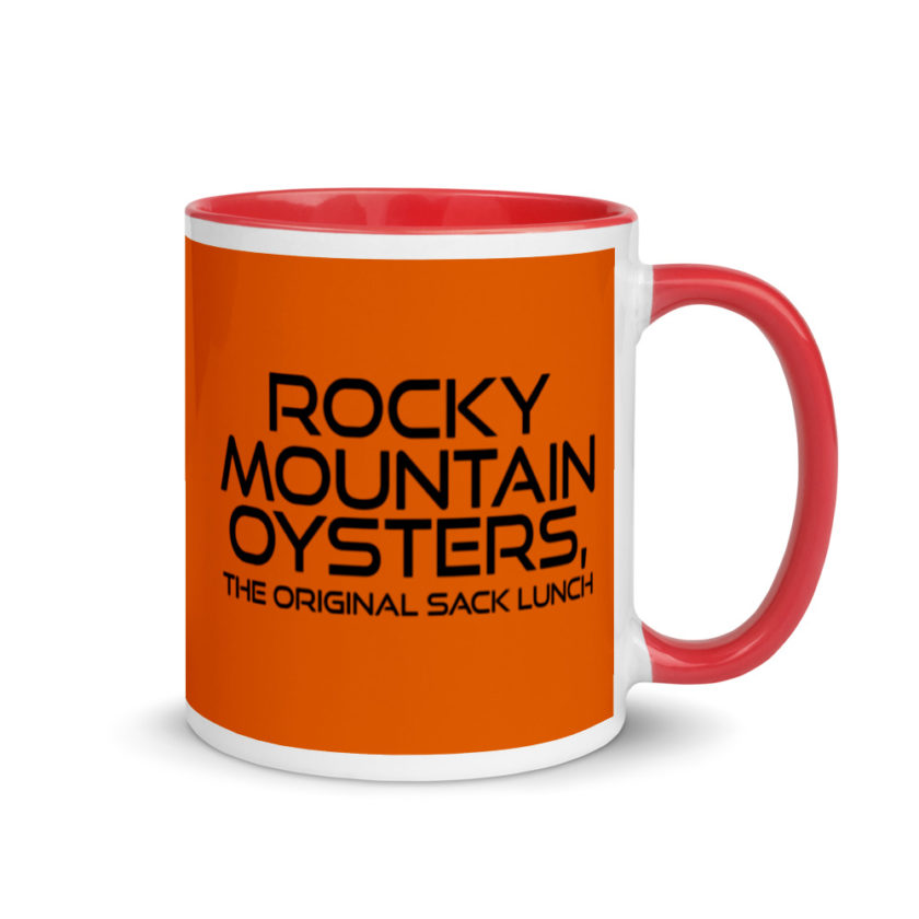 Rocky Mountain Oysters, the original sack lunch.  Mug with Color Inside - Image 5