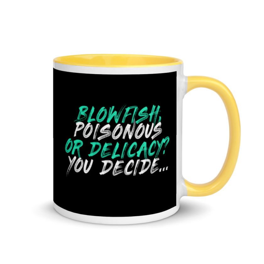 Blowfish, poisonous or delicacy…you decide. Mug with Color Inside - Image 16