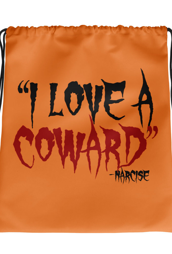 I love a coward narcissist - narcise Drawstring bag