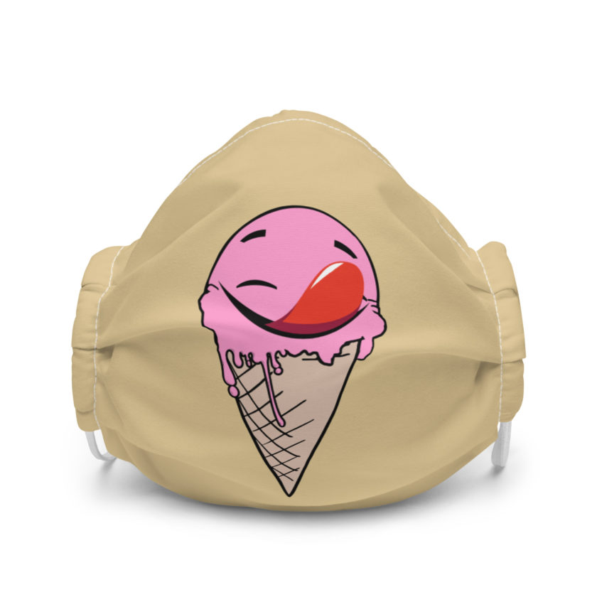 Self licking ice cream cone Premium face mask