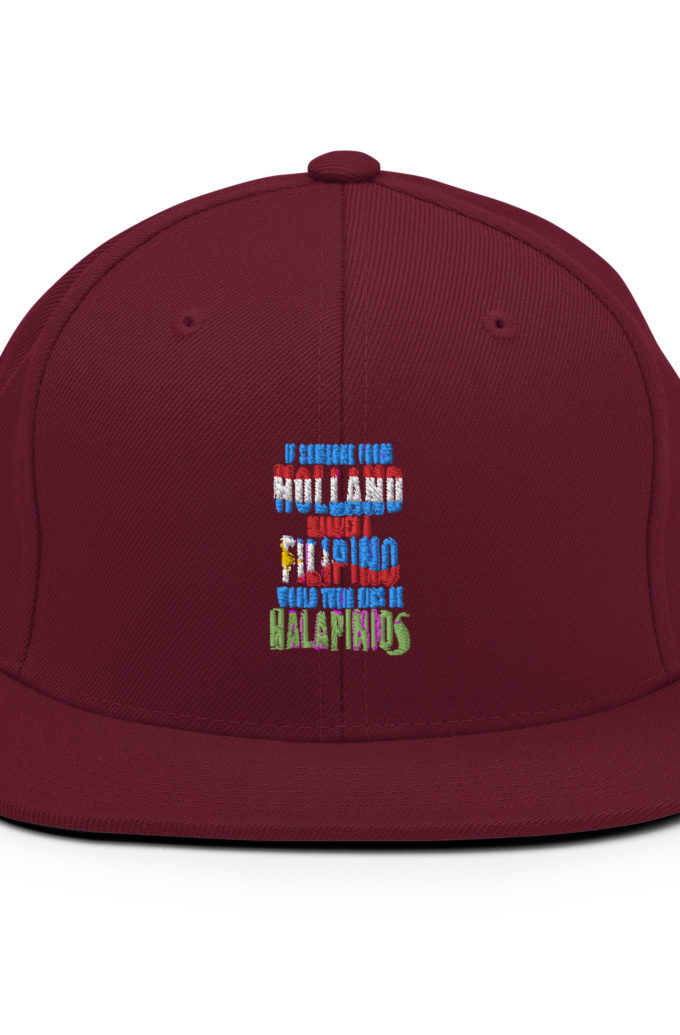 If someone from Holland married a Filipino...would their kids be halapinios Snapback Hat