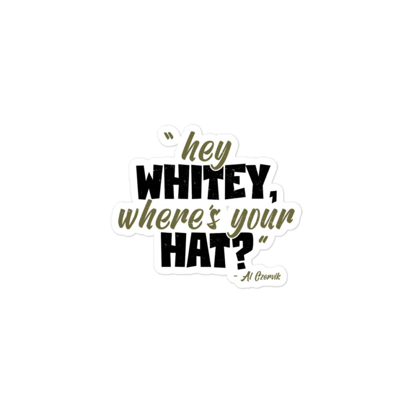 Hey whitey where's your hat? Bubble-free stickers - Image 2