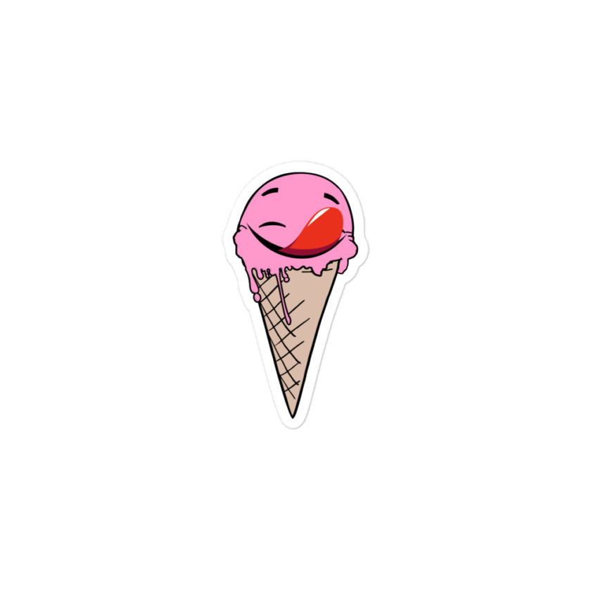 Self licking ice cream cone Bubble-free stickers - Image 2