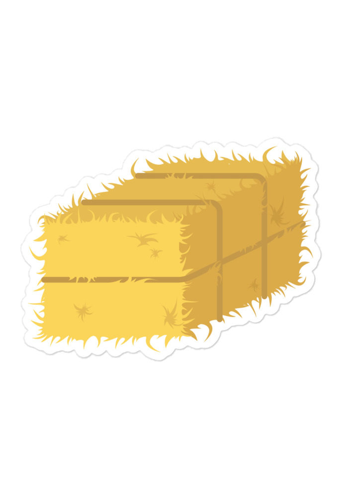 Hay! Bale of hay Bubble-free stickers