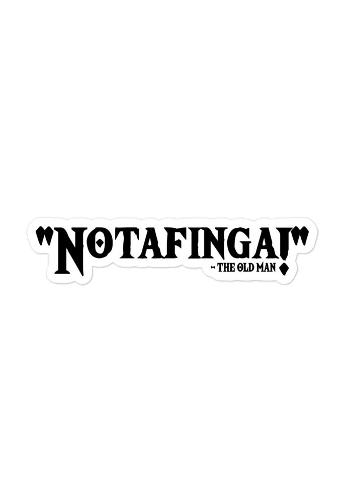 Notafinga! - The Old Man, A Christmas Story  Bubble-free stickers