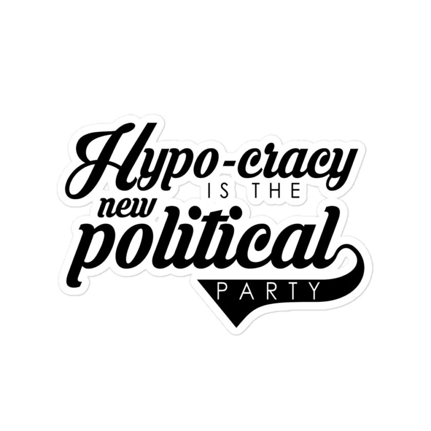 Hypo-cracy is the new political party  Bubble-free stickers - Image 3