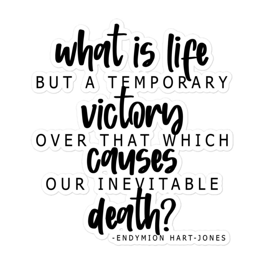 What is life but a temporary victory over that which causes our inevitable death? Endimian  Bubble-free stickers - Image 3