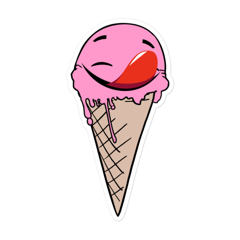 Self licking ice cream cone Bubble-free stickers - Image 3