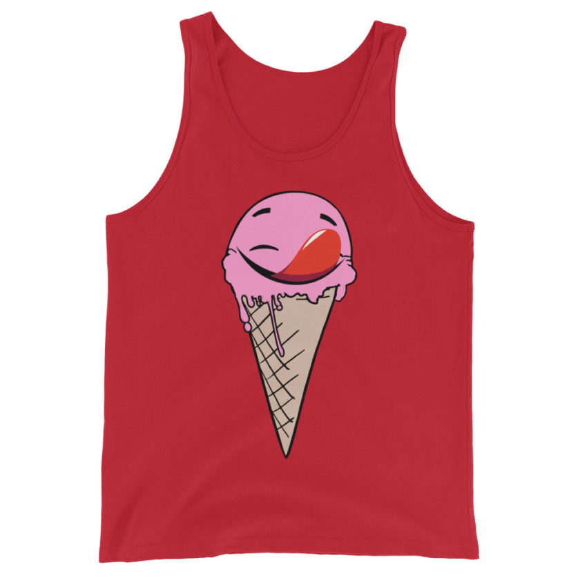 Self licking ice cream cone Unisex Tank Top - Image 4