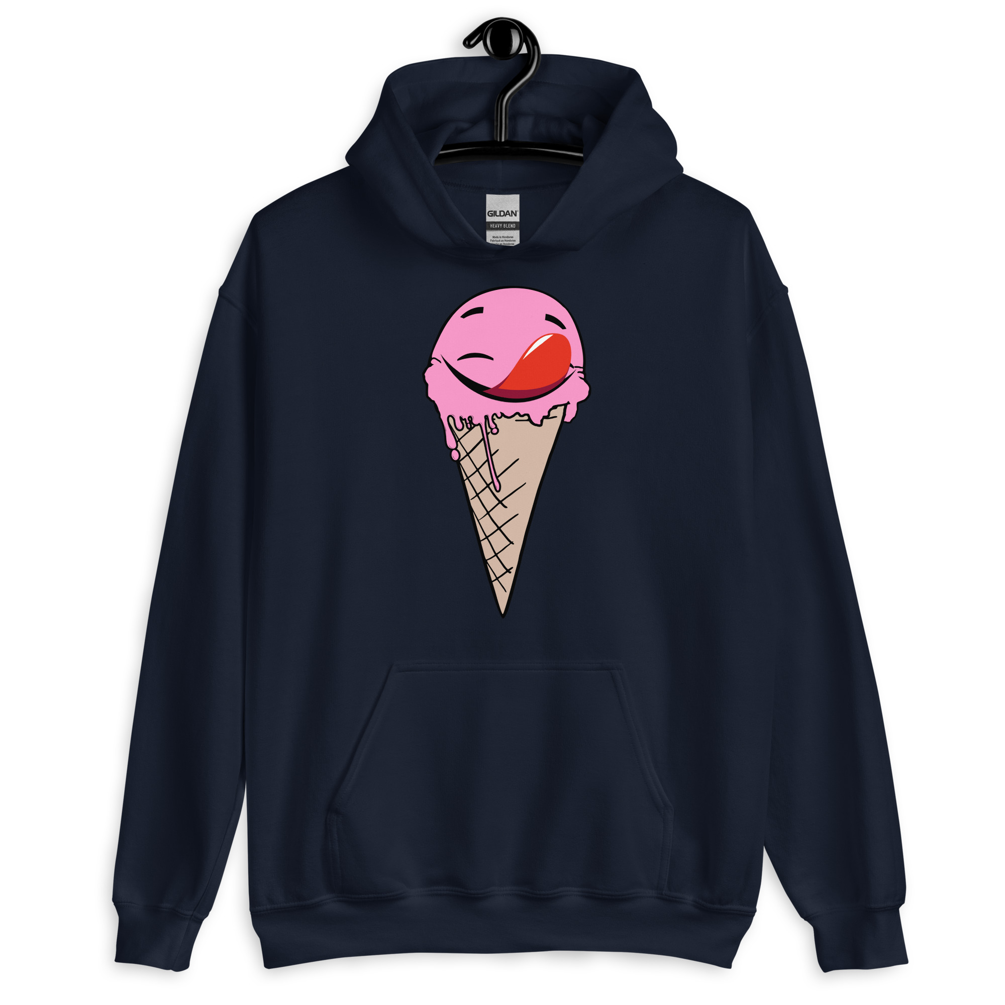 Self licking ice cream cone Unisex Hoodie - Image 3