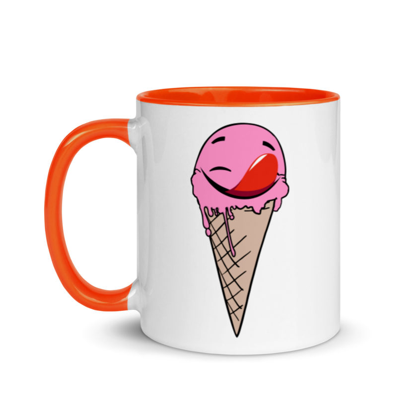 Self licking ice cream cone Mug with Color Inside - Image 10