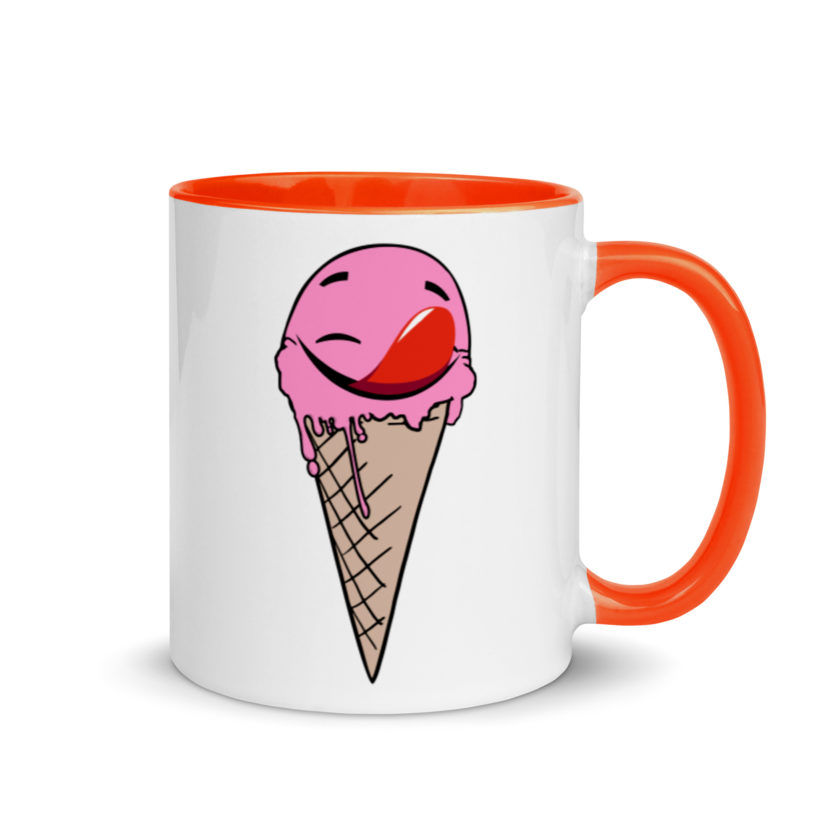 Self licking ice cream cone Mug with Color Inside - Image 8