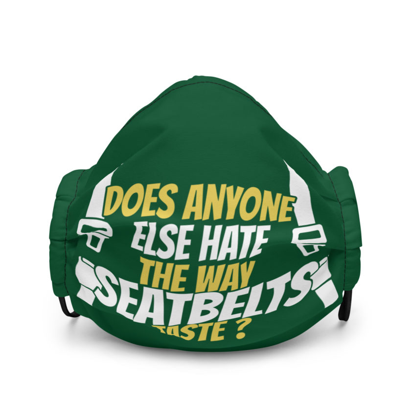 Does anyone else hate the way seatbelts taste ? Premium face mask - Image 2