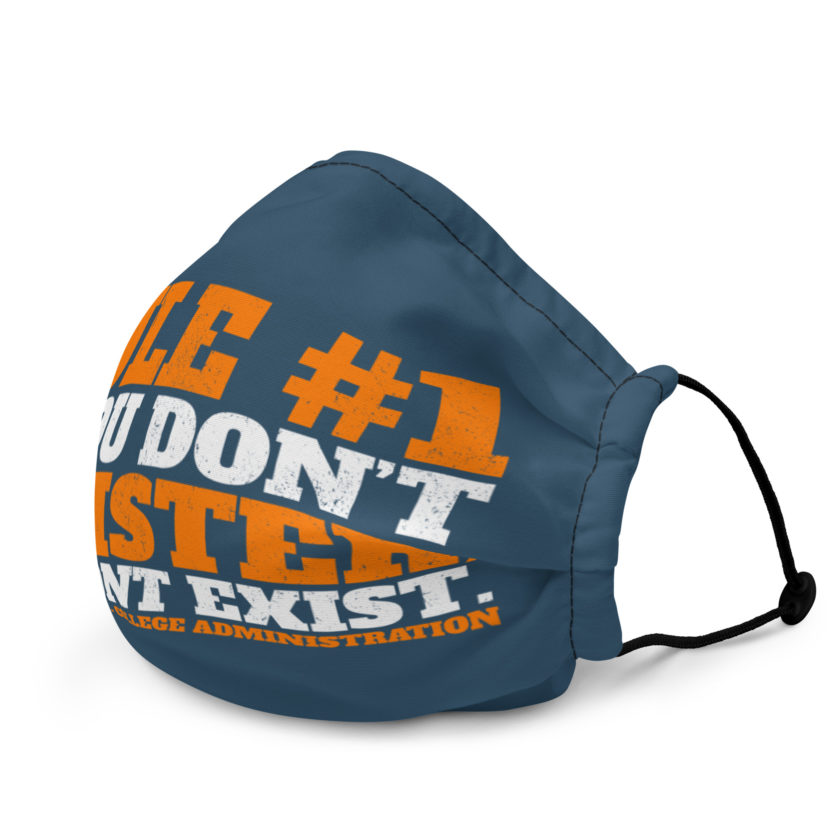 Rule number one, If you don't register, you don't exist. Premium face mask - Image 4