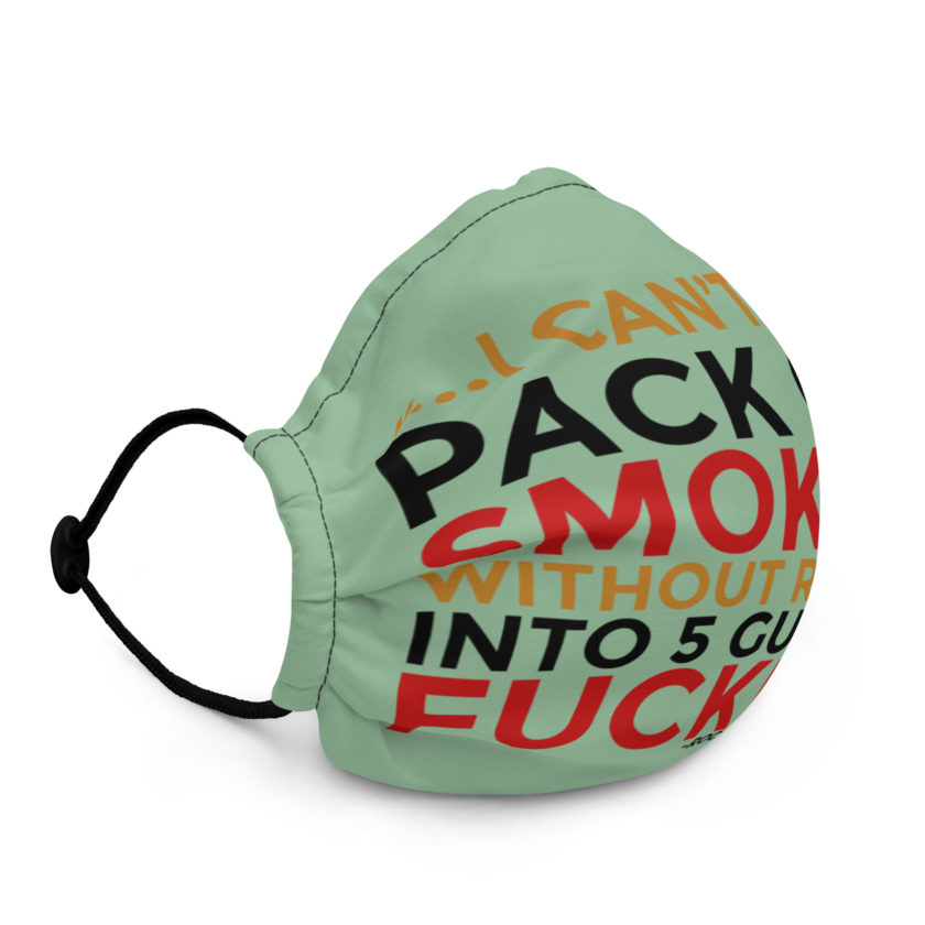 ...I cant buy a pack of smokes without running into 5 guys you fucked! Rocco, The Funny Man - The Boondock Saints Premium face mask - Image 3
