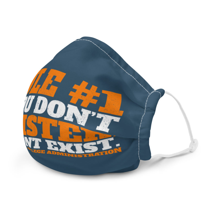 Rule number one, If you don't register, you don't exist. Premium face mask - Image 6