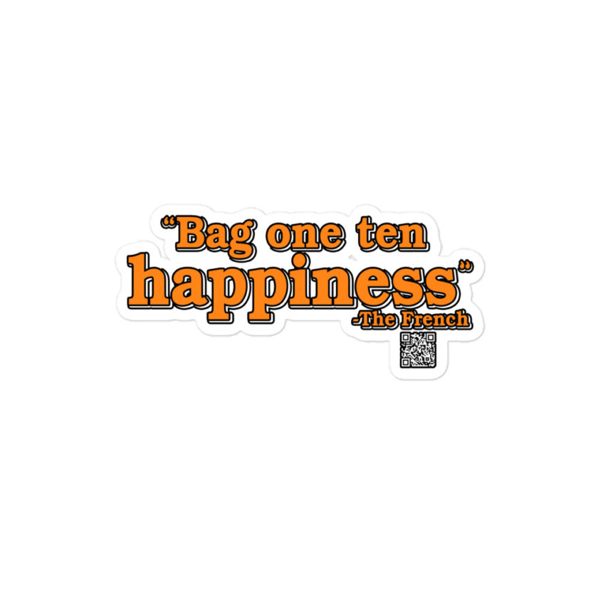Bag One Ten Happiness - The French Bubble-free stickers