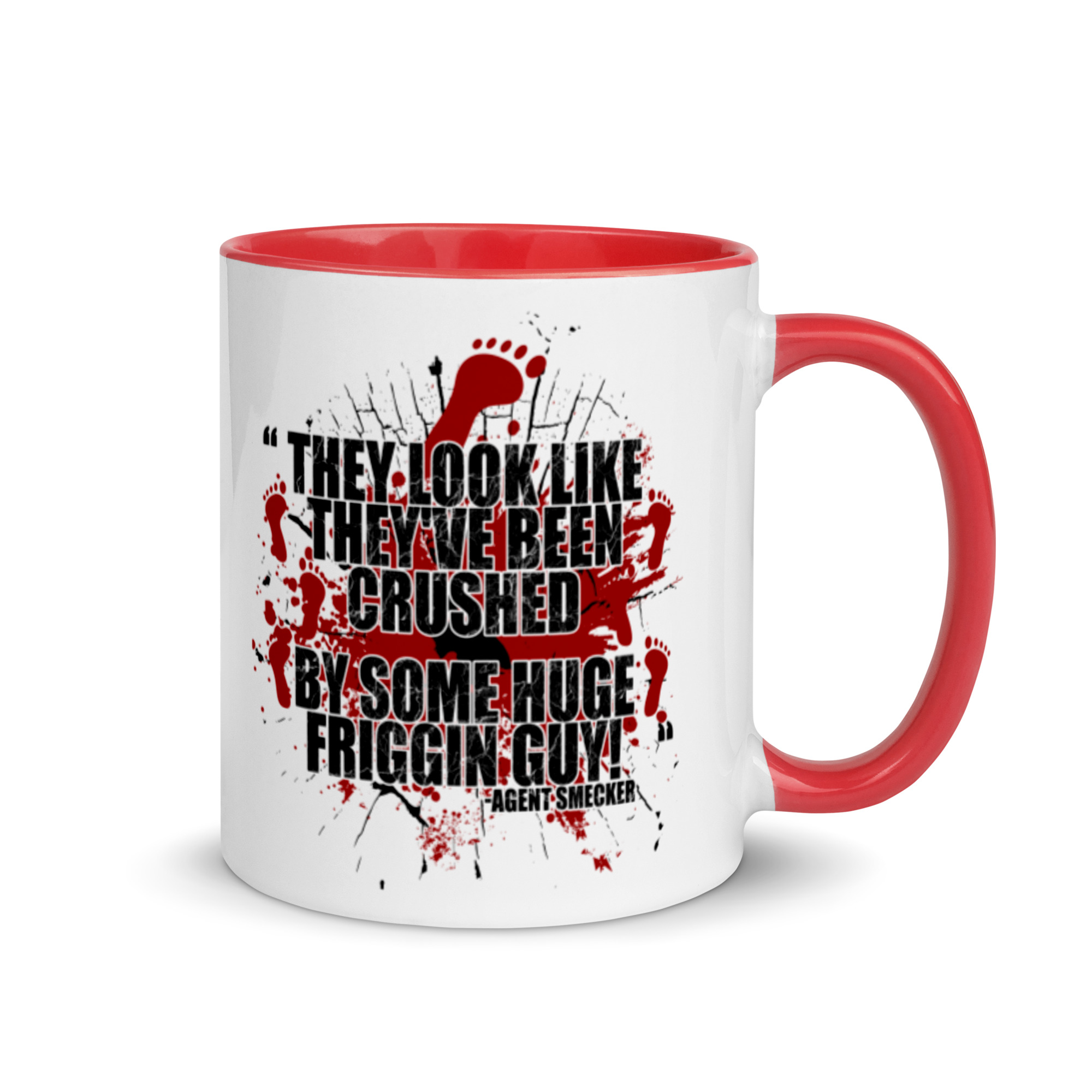 They look like they've been crushed by some huge friggin guy! Agent Smecker The Boondock Saints Mug with Color Inside - Image 4