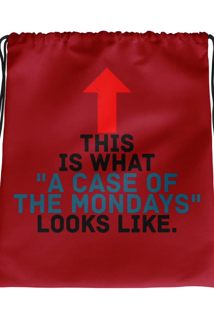 This face is what "A Case of the Monday's" looks like. Office Space Drawstring bag