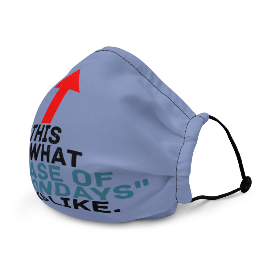 This face is what "A Case of the Monday's" looks like. Office Space Premium face mask - Image 3