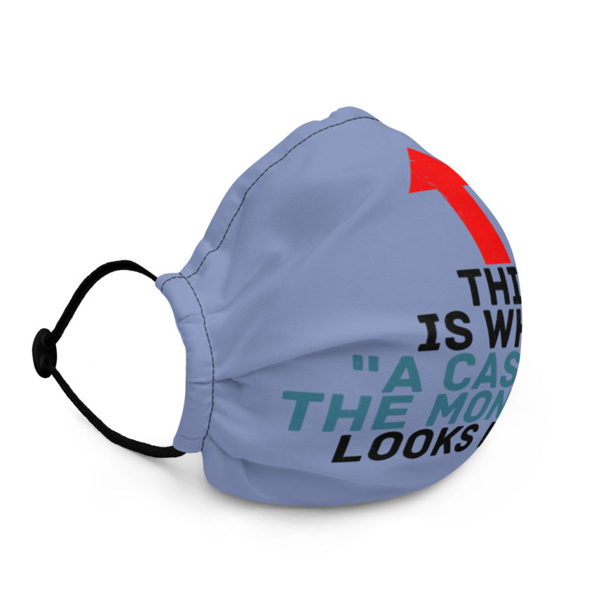 This face is what "A Case of the Monday's" looks like. Office Space Premium face mask - Image 2