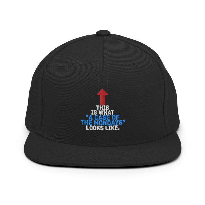 This face is what "A Case of the Monday's" looks like. Office Space Snapback Hat - Image 3