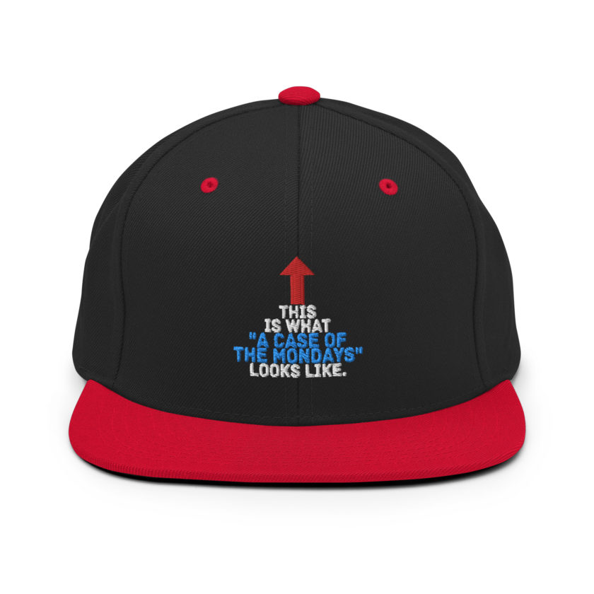 This face is what "A Case of the Monday's" looks like. Office Space Snapback Hat - Image 4