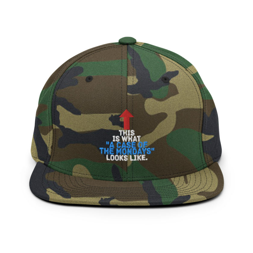 This face is what "A Case of the Monday's" looks like. Office Space Snapback Hat - Image 13
