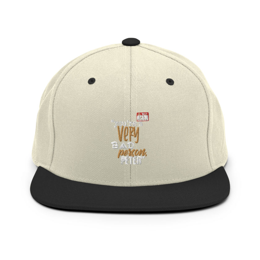 You are a very bad person Peter. - Samir nagheenanajar, Office Space Snapback Hat - Image 20