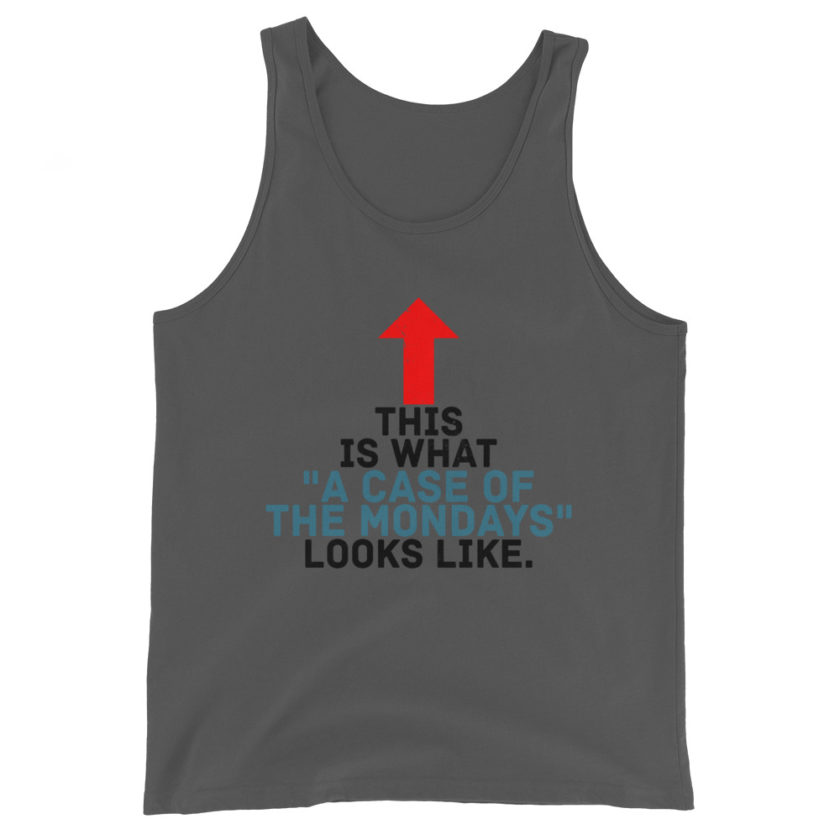 This face is what "A Case of the Monday's" looks like. Office Space Unisex Tank Top - Image 4