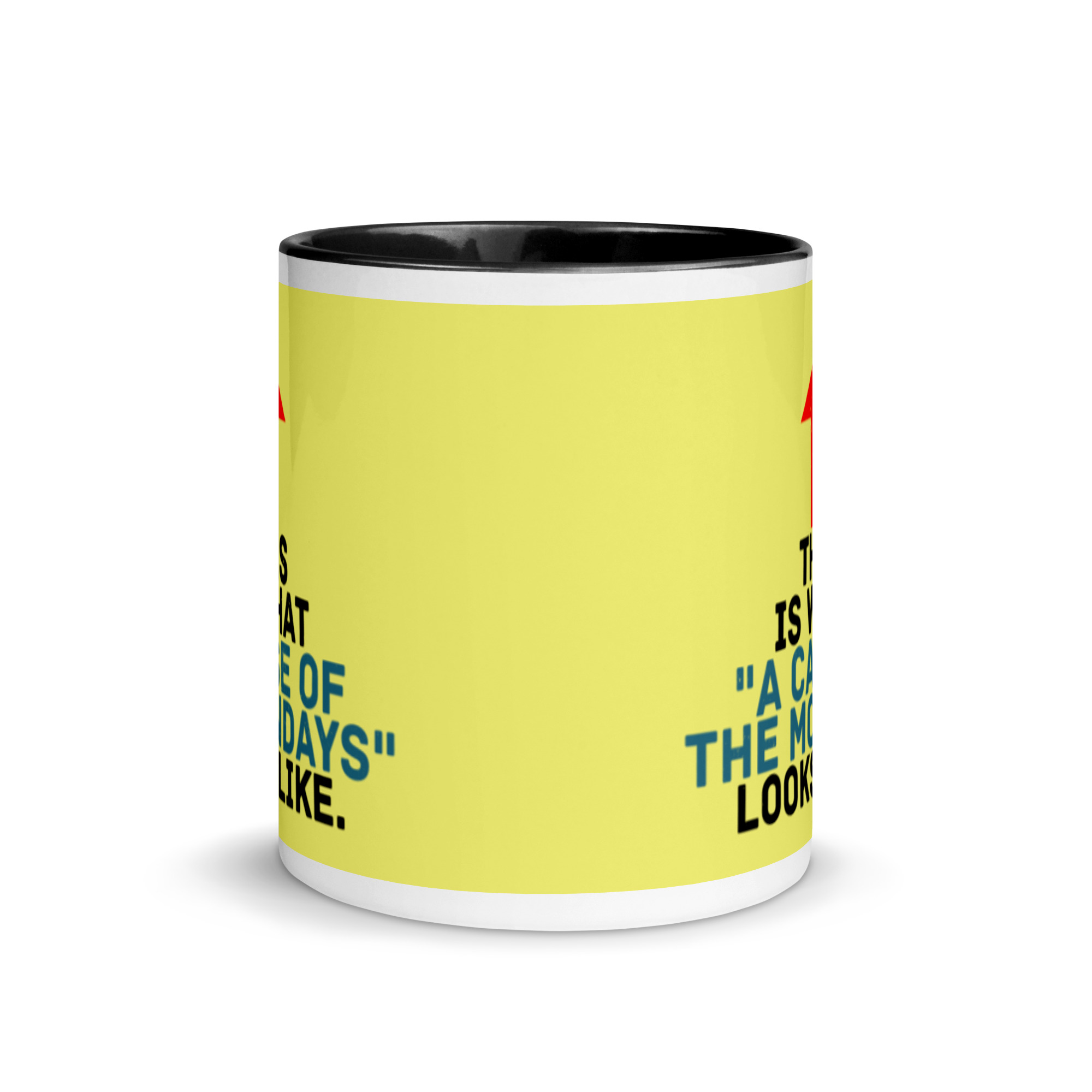 This face is what "A Case of the Monday's" looks like. Office Space Mug with Color Inside - Image 3