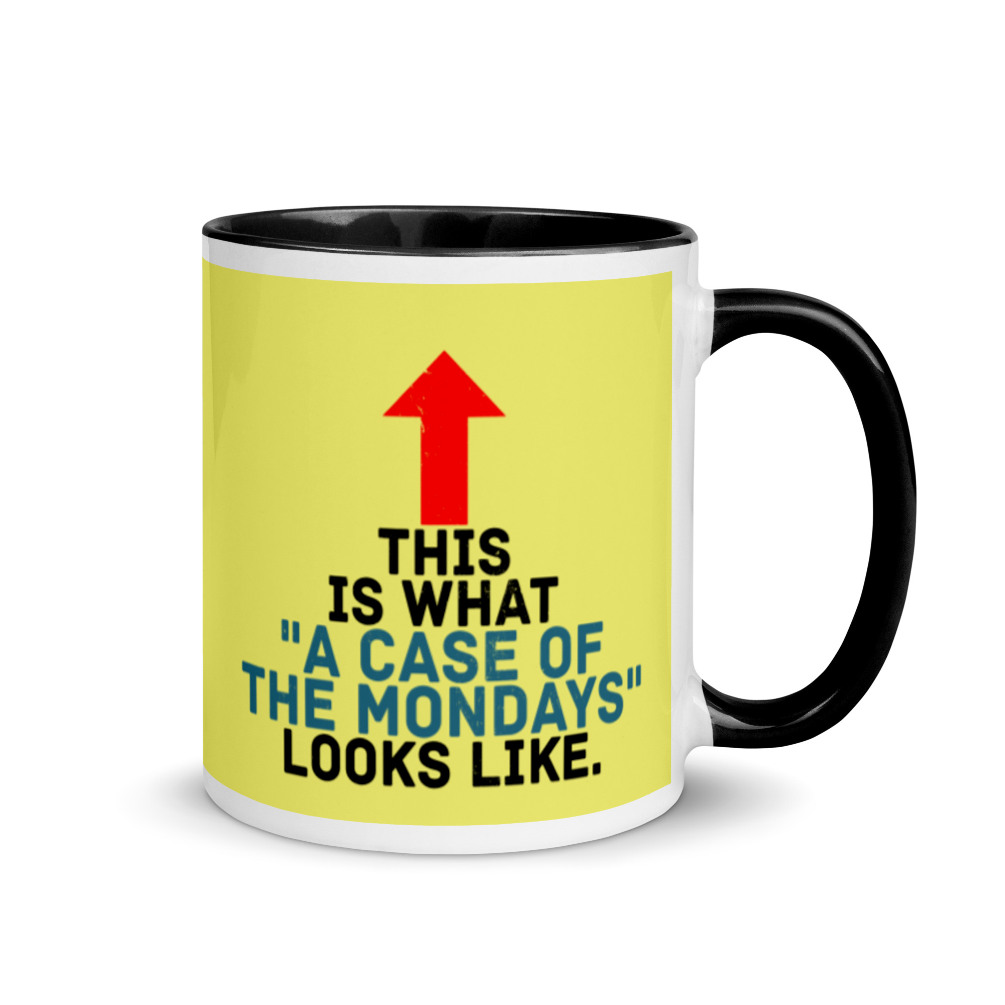 This face is what "A Case of the Monday's" looks like. Office Space Mug with Color Inside - Image 2