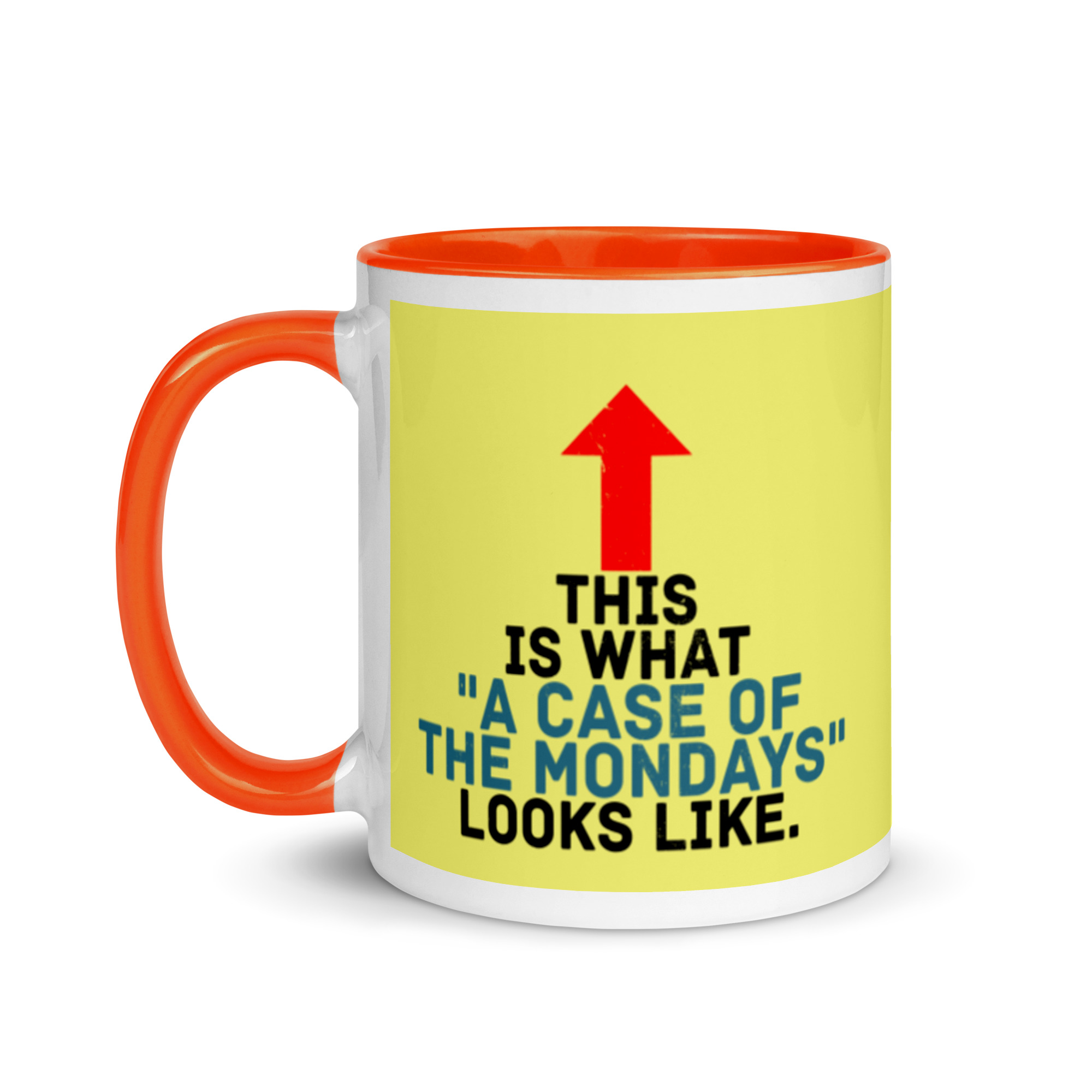 This face is what "A Case of the Monday's" looks like. Office Space Mug with Color Inside - Image 10