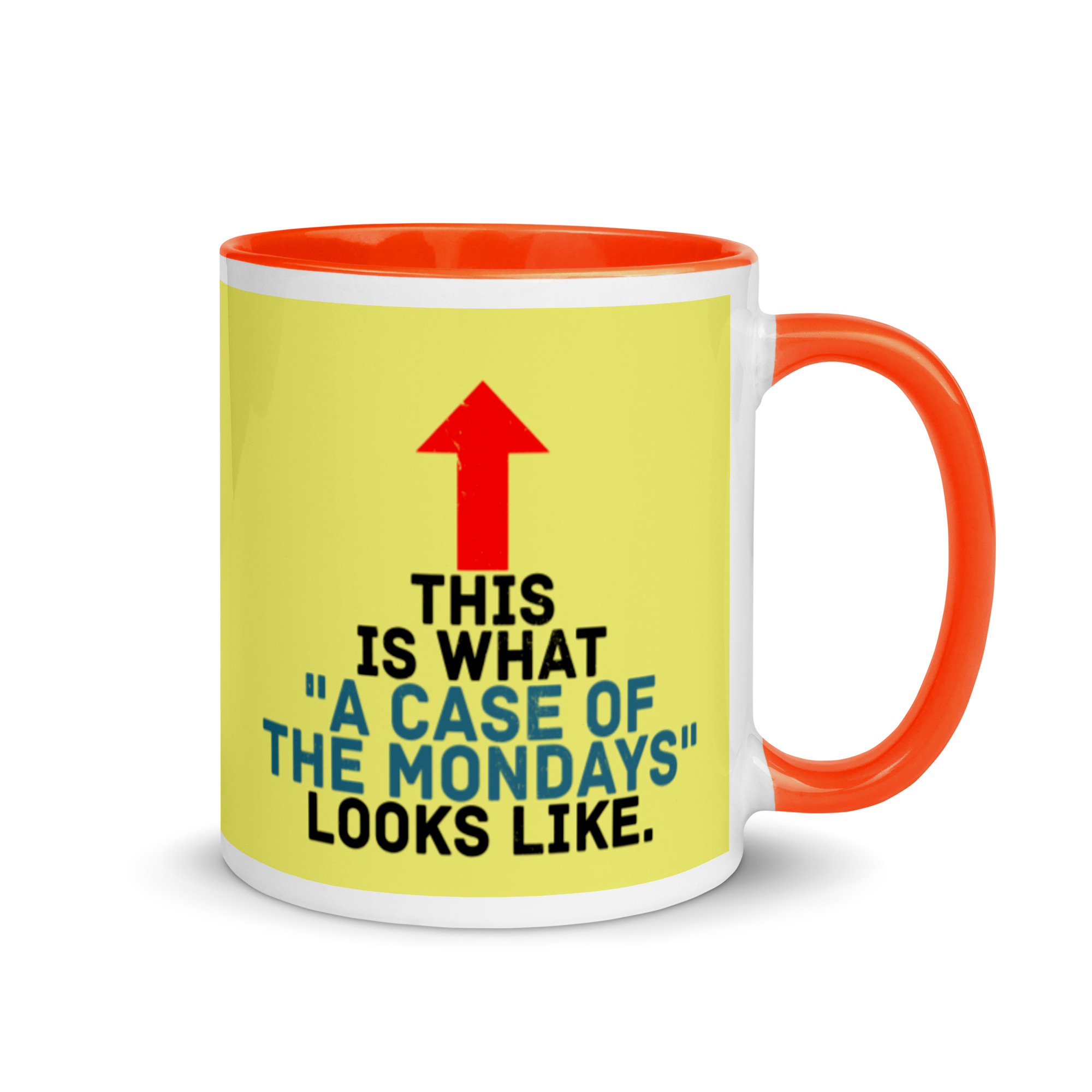 This face is what "A Case of the Monday's" looks like. Office Space Mug with Color Inside - Image 8