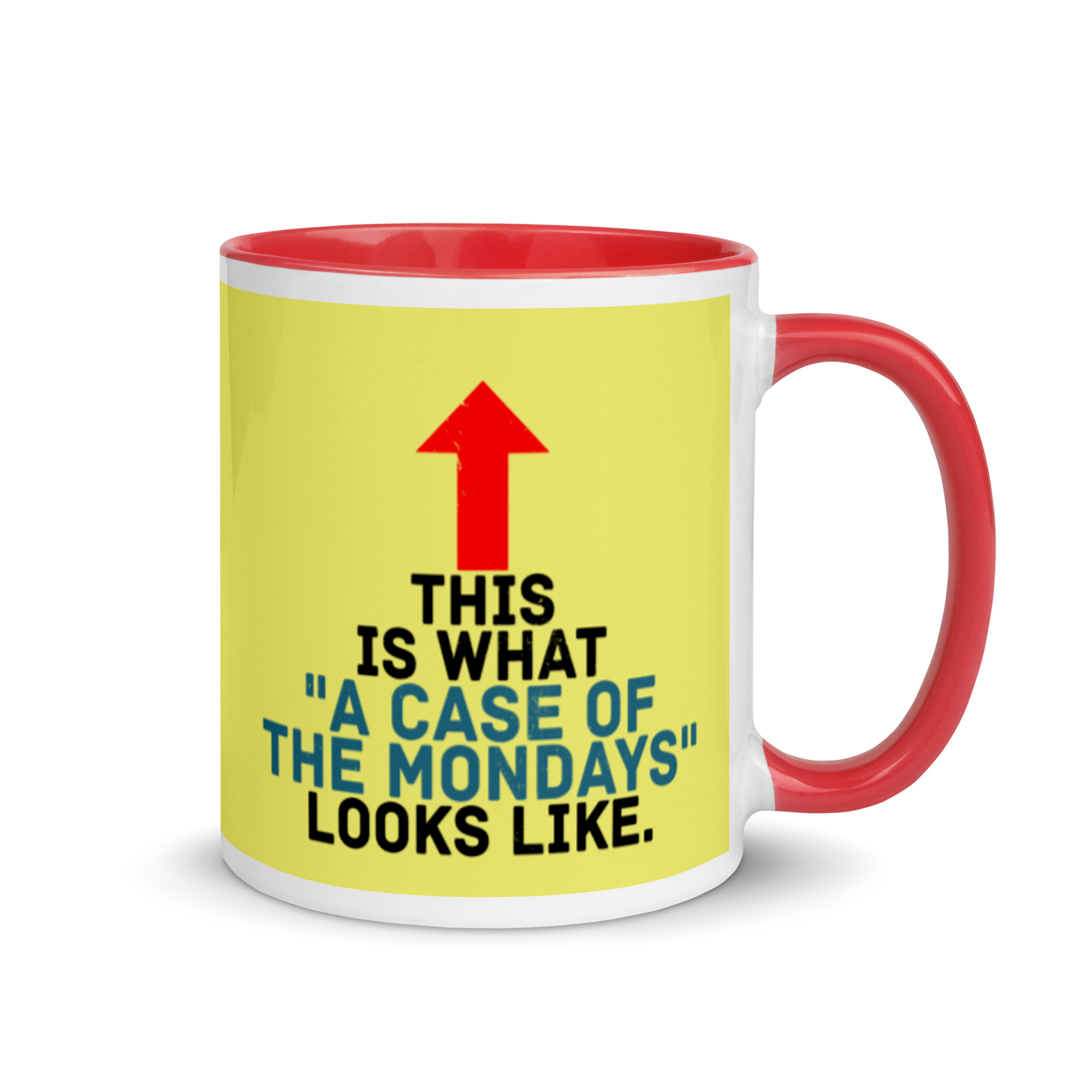 This face is what "A Case of the Monday's" looks like. Office Space Mug with Color Inside - Image 5