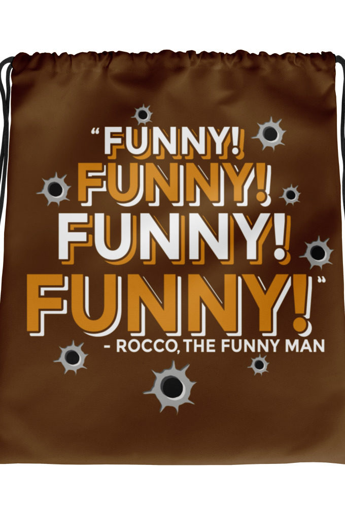 Funny! Funny! Funny! Funny! - Rocco, The Funny Man, The Boondock Saints Drawstring bag