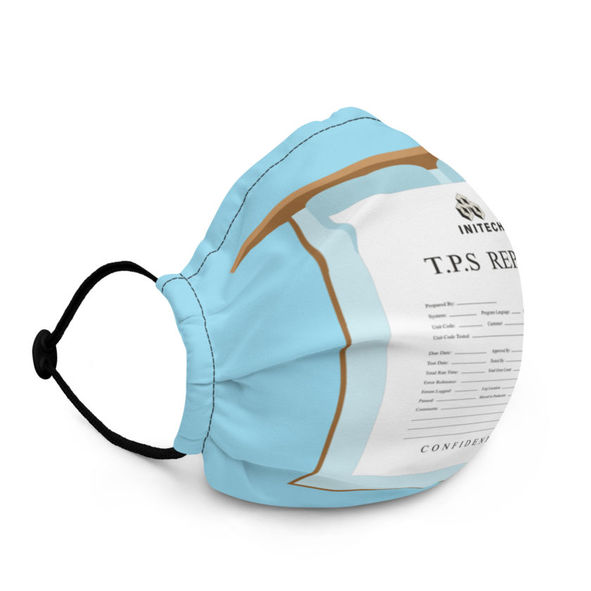 TPS reports with a cover sheet, Office Space Premium face mask - Image 3