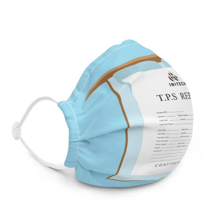 TPS reports with a cover sheet, Office Space Premium face mask - Image 5