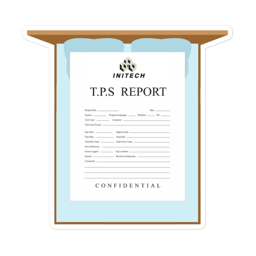 TPS reports with a cover sheet, Office Space Bubble-free stickers - Image 3