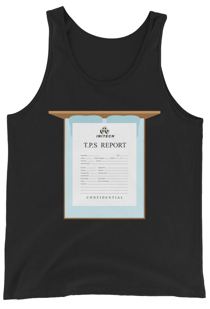 TPS reports with a cover sheet, Office Space Unisex Tank Top