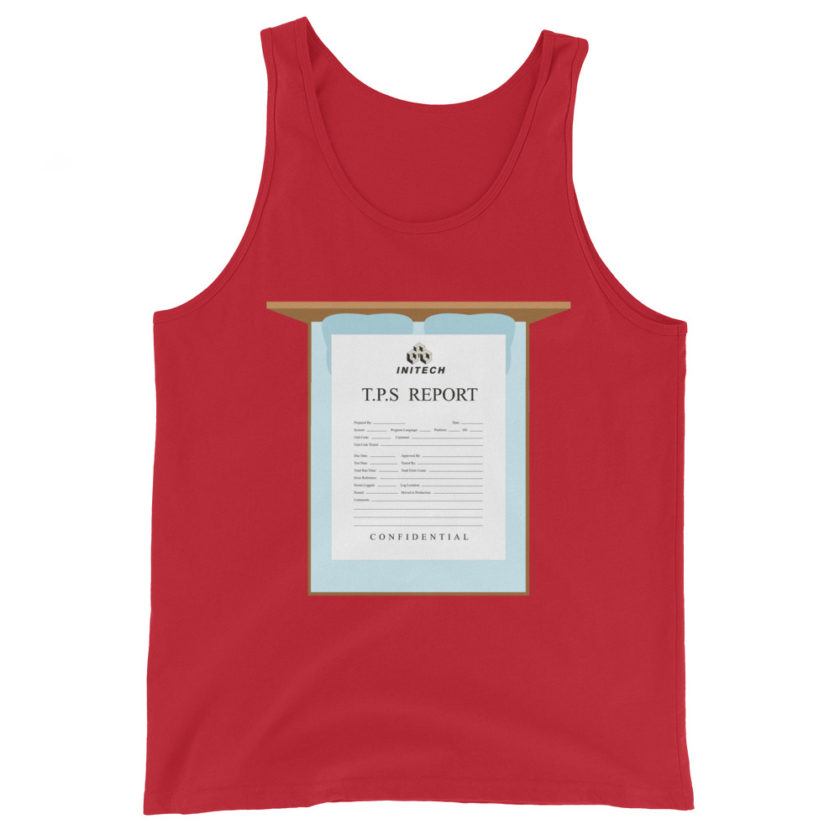 TPS reports with a cover sheet, Office Space Unisex Tank Top - Image 3