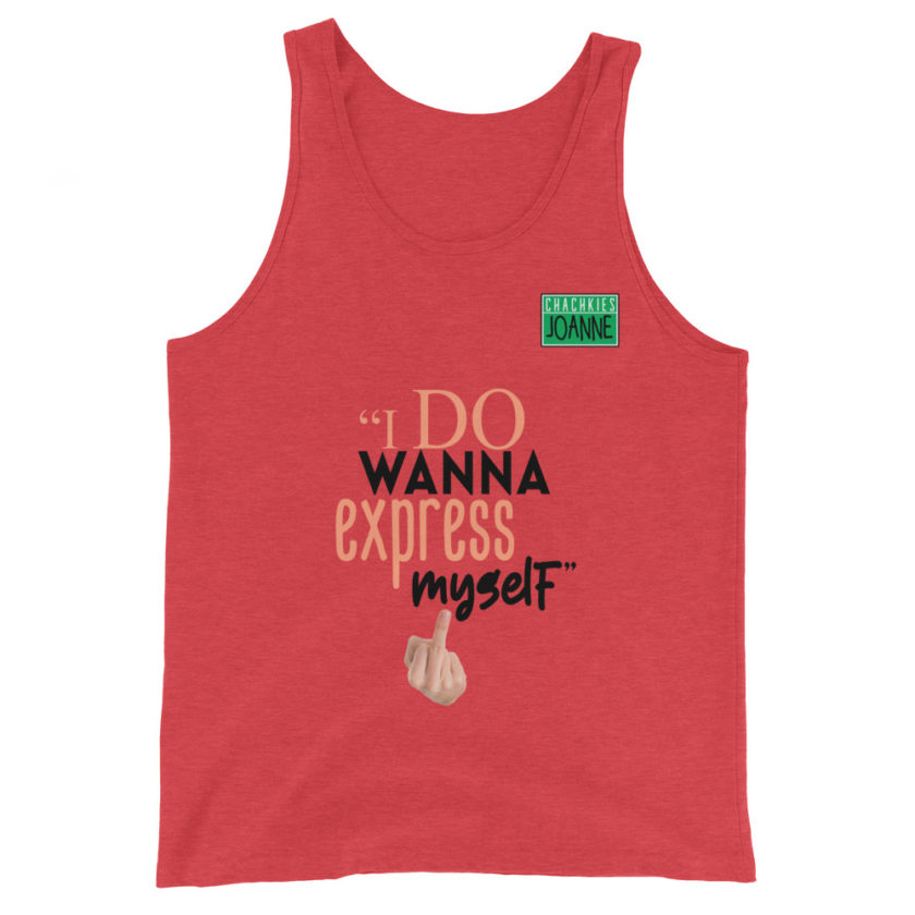 I do wanna express myself... - Joanne, Office Space Unisex Tank Top - Image 5