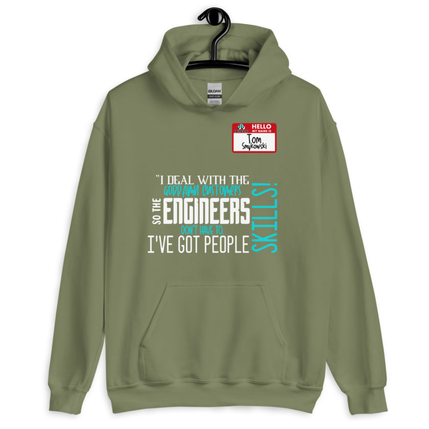 I deal with the goddamn customers so the engineers don't have to, I've got people skills! What the hell is the matter with you people?!? - Tom Smykowski, Office Space Unisex Hoodie - Image 8