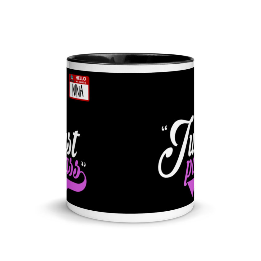 Just pass... - Nina, Office Space Mug with Color Inside - Image 3