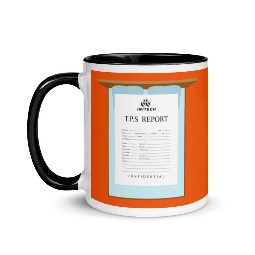 TPS reports with a cover sheet, Office Space Mug with Color Inside - Image 4