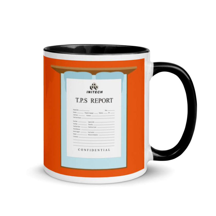 TPS reports with a cover sheet, Office Space Mug with Color Inside - Image 2