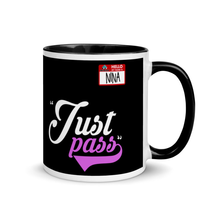 Just pass... - Nina, Office Space Mug with Color Inside - Image 2