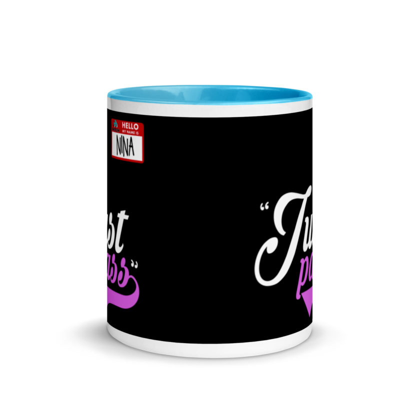 Just pass... - Nina, Office Space Mug with Color Inside - Image 11